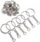 YHYZ Keychain Ring Set (60 Sets), 60pcs 1 Inch Splits Key Ring Hoops (25mm) with Chain + 60pcs Jumper Rings, Metal Silver Keyring Chains for DIY Craft Tassels Resin Art Jewellery Making Attachment