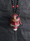 Kakeii Auto Hängende Ornament mit Samurai-Helm (rot) Polyurethanharz Japanische Oni-Maske Charm Auto Dekoration Zubehör