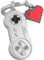 O meta[l]morphose Dhink Schlüsselanhänger Controller Videospiele, chrom, X