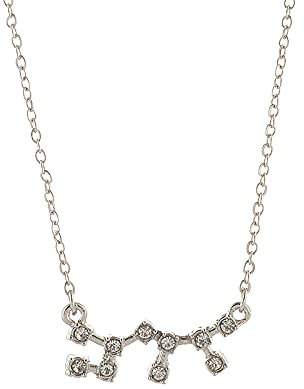 Silver Star Sign Constellation Pendant Chain Necklace - Sagittarius (23rd November - 21st December) - Zodiac Horoscope Celestial Astrology Jewellery - Women Men Gift