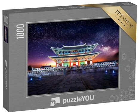 puzzleYOU: Puzzle 1000 Teile „Milchstraße hinter dem Gyeongbokgung-Palast, Seoul, Südkorea“ – aus der Puzzle-Kollektion Seoul, Asien, Aus Aller Welt, Städte Weltweit