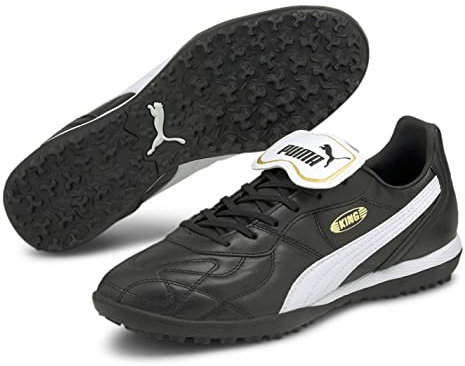 Puma King Cup TT Mens Astro Turf Football Boots Black/White 8.5 (42.5)