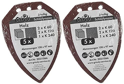 Ersatzteile und Zubehör für Parkside Akku Kombigerät PKGA 20 Li B1 LIDL IAN 315586 Bit-Bohrer-Set Schleifblätter Sägeblätter Absaugadapter (10 Schleifblätter)