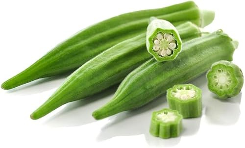 Frische Okra Schoten Bhamiya 1 x 1 kg - Exotisches Gemüse Perfekt für Currys, Eintöpfe & Pfannengerichte | Reich an Ballaststoffen, Nährstoffreich & Nährstoffen mit Kajal Garantie