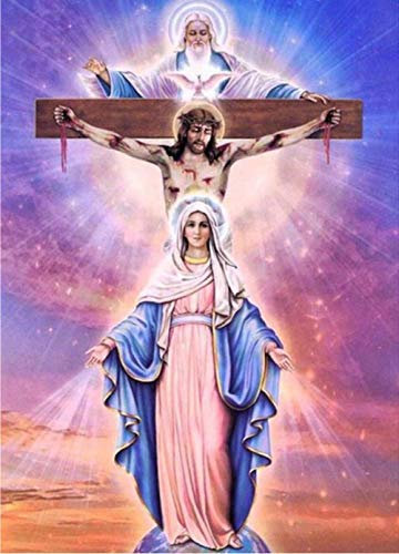 ZHXXFD 5D Diamond Painting 30x40CM Jesus Religiös Full Bilder Runde Steine Crystal Strass Diamond Stickerei Set Kreuzstich Mosaik Diamant Painting Für Kinder Anfänger - Diamant Malerei Set