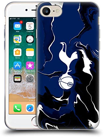 Head Case Designs Officially Licensed Tottenham Hotspur F.C. Marble Badge Gel Case [Military Grade Protection] Compatible with Apple iPhone 7/8 / SE 2020 & 2022 and Compatible with MagSafe