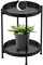 Beistelltische, Side Table, Kleiner Beistelltisch Rund Metall, 40 x 40 cm Small Coffee Table, Couchtisch fürs Wohnzimmer Sofa Living Room Balkon Outdoor schwarz