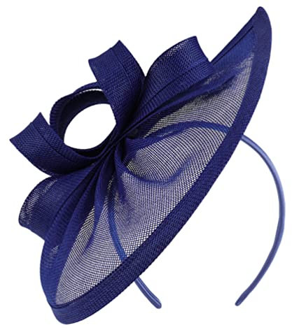 LALAFINA Fascinator Hat Stirnband Derby Hut Royal Blue Church Top Tea Party Ladies Kopfbedeckung Eleganter Kopfschmuck, J64H1754YP13SV, Einheitsgröße