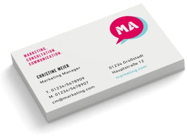 Visitenkarten personalisiert | Marketing Manager | 1-seitig | Querformat | Menge + Farbe + Papier zur Auswahl | selbst gestalten | hochwertiger Druck | 350 g Qualitätsdruck (Rot, 250 Stück)