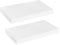 HOOBRO Wandregal, Schweberegal 2er-Set, stabile Wandboards, 40 x 20 x 3,8 cm Hängeregale, mit unsichtbaren Halterungen, für Bad, Schlafzimmer, Küche, Büro, Wohnzimmer, Weiß EWT40BJ01
