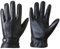 MaxW Herbst Winter Herren Leder Handschuhe Schwarz Schafsfell Handschuhe mit Schnallen Weich Warm Touchscreen Fahren Radfahren Fäustlinge Futter aus Kaninchenfellimitat XL