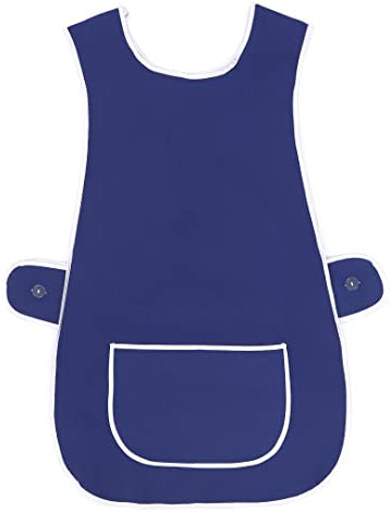 LINEN CLOSET Delantales tipo chaleco para mujer con bolsillos para hombres, señoras, limpieza, catering, chef, cocina, delantales unisex Hygea para trabajo, azul real, M