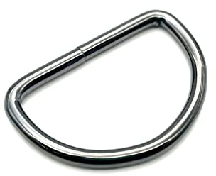 3dancraftit Gunmetal D-förmige Ringe, halbrunde D-Ring-Schnallen, nicht geschweißt, 50 mm Eisen für Gurtbänder, Taschen, Geldbörsen, Gürtel, Hundehalsbänder, Hardware, U83