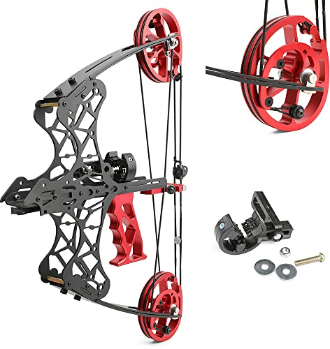 HNZMDY Bogenschießen Dual-Purpose Compound Bogen Jagdbogen Katapultbogen für Stahlkugel und Pfeil Ziehgewicht 35-38lbs Short-Axis Compound Bogen Links/Rechts Hand (Typ 1: Bogen)