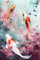 adrium Acryl-Bild 60 x 90 cm: Koi-Fische im Aquarellstil. Bunte Koi-Fische (201163973)