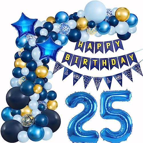 25 Geburtstag Deko Blau Geburtstagsdeko 25 Mann Luftballons Geburtstag Blau Gold Deko 25 Luftballon Girlande Blau 25 Jahr Geburtstagdeko Ballon Girlande Blau Gold Geburtstagsdeko 25. Dunkelblau