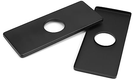 Piastra per Rubinetto da Bagno, PARFCO 2 Pezzi Piastra Rettangolare per Rubinett, Piastra di Base per Rubinetto In Acciaio Inox, Adatta per Rubinetti Del Bagno E Della Cucina