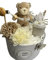 Windeltorte mit Name - Kuschtiere mini - Geschenk, Babyparty, Geburt, Taufe, Babygeschenk Sinchns Bastelzauber (Natur Braun)