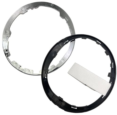 MCamooer per Fiat 500 Cuffia Leva del Cambio Ghiera di Ritenzione e Cornice Anello Argento Cromato 71775051 per Fiat 500 500C 2007-2023 Accessori