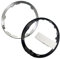 MCamooer per Fiat 500 Cuffia Leva del Cambio Ghiera di Ritenzione e Cornice Anello Argento Cromato 71775051 per Fiat 500 500C 2007-2023 Accessori