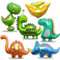 6 Stück Dinosaurier Folienballon, Dino Helium Ballon, XXL Kinder Dino Ballon, Triceratops Dinosaurier Folien Luftballons, Dschungel Party Dekoration Riesenballon für Jurassic Feier Jungen Geburtstag