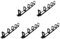 5X 19 Inch 1U Rack Cabinets Cable Management Network Organizer Hollow Metal Base Five Ring Detachable Wire Manager Frame