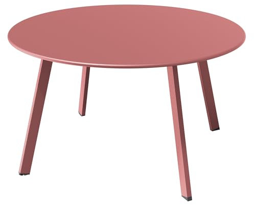PATIO Gartentisch rund 70 cm Olivier Couchtisch Beistelltisch Metall pulverbeschichtet Indoor & Outdoor