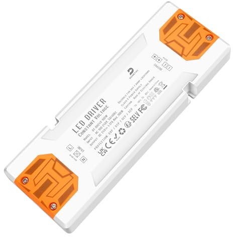 DUSKTEC Alimentation LED 24V 100W, Transformateur 220V Extra Plat, Slim Transfo DC pour Ruban LED, Driver Power Supply pour Basse Tension Bande Ampoule G4 Spot GU5.3 MR16