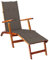 Annlera Sonnenliege Relaxliege aus Holz mit Taupe Auflage Wetterfest Gartenmöbel Liegestuhl Klappbare Liegenauflage für Garten Terrasse oder Balkon Ergonomischen Designs 167x56x75 cm