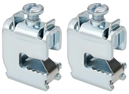 Create idea Sammelschienenklemme 16 mm² für 12 x 5 mm Flachkupfer zum Anschluss von Einzel-, Mehrdraht- und Freidrahtkabeln an Sammelschienen, verzinkter Stahl, 2 Stück