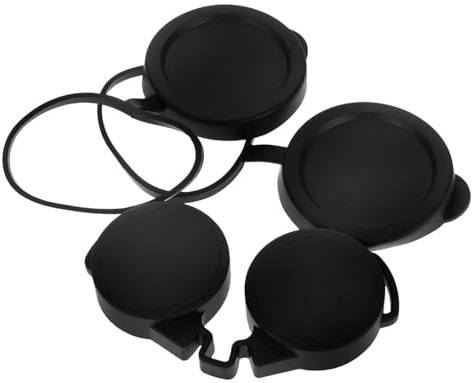 3 Stück Fernglas Objektivkappen und Linsenschutzabdeckungen aus Gummi 50mm | Dachkant Prismen, 44mm Innen, Schutz vor Staub und Kratzern, Schwarz