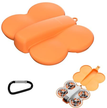 Fututech Custodia portaoggetti per DJI Neo Valigetta di trasporto Borse di trasporto per Drone Custodia di protezione Accessori, arancione, Scatola portaoggetti portatile