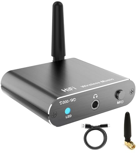 Bluetooth Receiver for Home Stereo, DAC Bluetooth 5.3 Adapter with RCA/Optical/AUX 3.5mm Output - Convert Wired Speakers to Wireless, Hi-Fi Audio Receiver for Old Stereo System (LDAC, Long Range)
