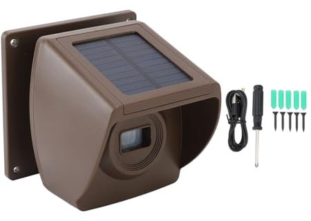 WOHPNLE Alarme de l'allée sans Fil Solaire, IP55 800m de Longue portée du détecteur de Mouvement de Mouvement extérieur Système d'alerte d'allée pour Le Moniteur Protection à l'intérieur