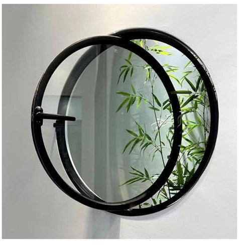 TWHZSAI Bullauge mit runder Öffnung, Aluminiumlegierung mit transparentem, gehärtetem Glas, drehbarem Schuppenfenster, verwendet für Keller, Garagen, Küchen (80 cm)