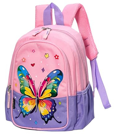 POWOFUN 12 inch Kids Butterfly Backpack For 3-5 Y Toddler Preschool