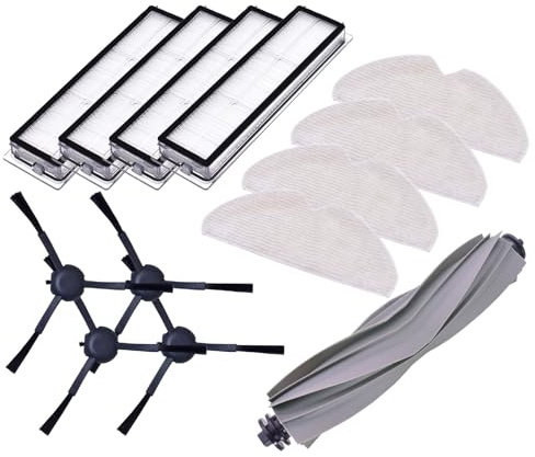 Neutop Remplacement pour aspirateur robot Dreame D9 Max Gen 2/D10s Pro/D10s | 13 accessoires : 1 brosse à rouleau, 4 filtres, 4 brosses latérales, 4 serpillères