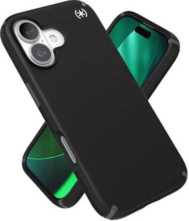 Speck PRESIDIO2 PRO für iPhone 17 Hülle, MagSafe-kompatibel, schlanke Schutzhülle, Schwarz/Schiefergrau/Weiß