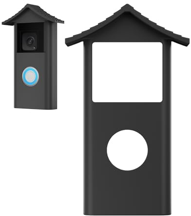 honecumi Silikon Hülle kompatibel mit Ring Battery Doorbell 2024 – Wetterfeste Schutz Hülle mit Sonnendach, Staubdicht & UV-beständig, langlebiges Türsprechanlage Cover für Outdoor Indoor