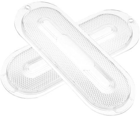 WOONEKY Dunstabzugshauben Lampenschutz 2 Stück Ovale Lampentafel Aus Robustem Material Ersatzlichtlinse Für Beleuchtung Von Dunstabzugshauben Kompatibel Für Private Küche Und Restaurant