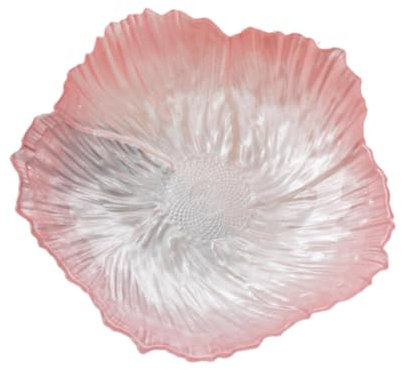 KiBcsLic Bandeja Decorativa de Cristal con Forma de Flor, Joyas Y Aperitivos, M