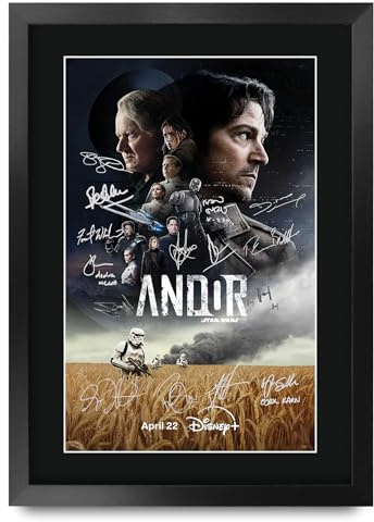 HWC Trading (2022 Diego Luna Geschenke Gedrucktes Signiertes Autogramm Poster für Fans von Fernsehn Memorabilien - A3 Gerahmt