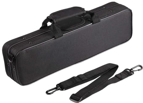 predolo Flötenkoffer Tragetasche Oxford Stoff 16-loch Flöten Tasche Wasserdicht mit Schultergurt Und Handgriff Außentasche für Zubehör für Musiker Reisen