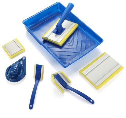 Lot de 8 pinceaux de peinture avec bordure et triangle, poils en nylon, outils de peinture murale pour coins et décoration, kit de bricolage professionnel