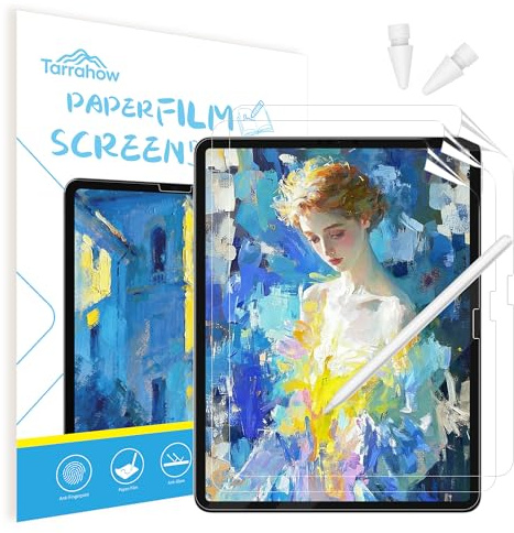 3 Pack Paper Screen Protector for iPad 10.2 9/8/7th 2021-2019+2 Pencil Tip | Matte PET Paper Screen Protector, Anti Glare, Crafted for Natural Writing & Drawing, Protects Pencil Tip, Touch Sensitivity