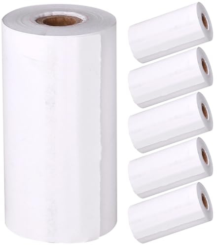 MINAOLULUS Lot de 6 Rouleaux de Papier Transfert Thermique Blanc Compatible Caméra Instantanée pour Impression Photo Haute Clarté