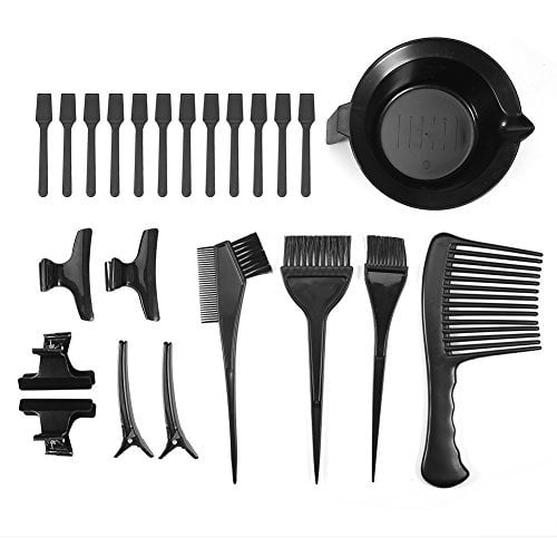 23?unids Hair Color Bowl of Mixed Hair Dyeing Comb Brushes Clips Spatulas Coloration Hair Tools