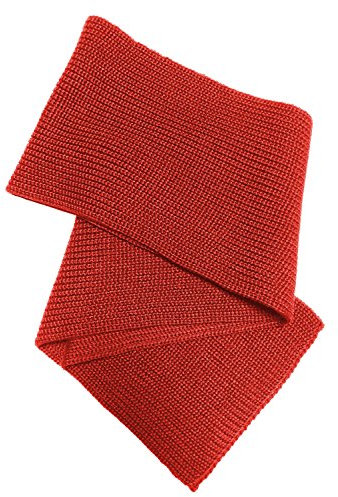 Blauer Peter - gestrickter Schal - Schurwolle - uni - 9 Farben, Farbe:Rot
