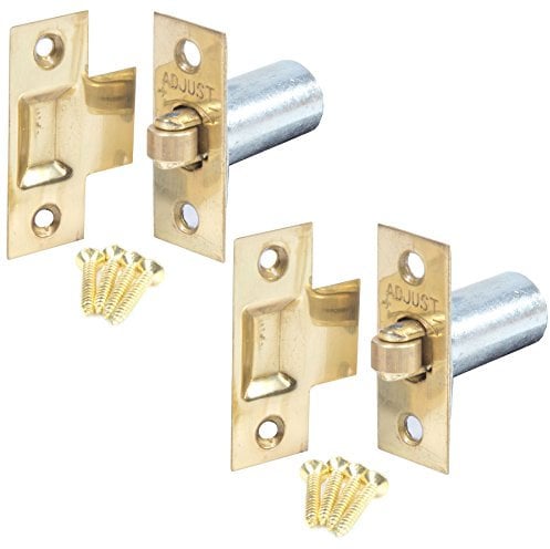 2X Adjustable Brass Roller Ball Door Catches | Internal Door Spring Mortices & Fixings