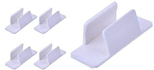 SELECT QUANTITY Self Adhesive Pen Holder - Table Desk Office Work Computer Home Memo Fridge Bulletin Board (5x Pen Clips - No Pen)